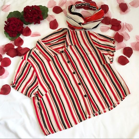 Bluenotes Tops - Bluenotes - striped top w/ matching headband